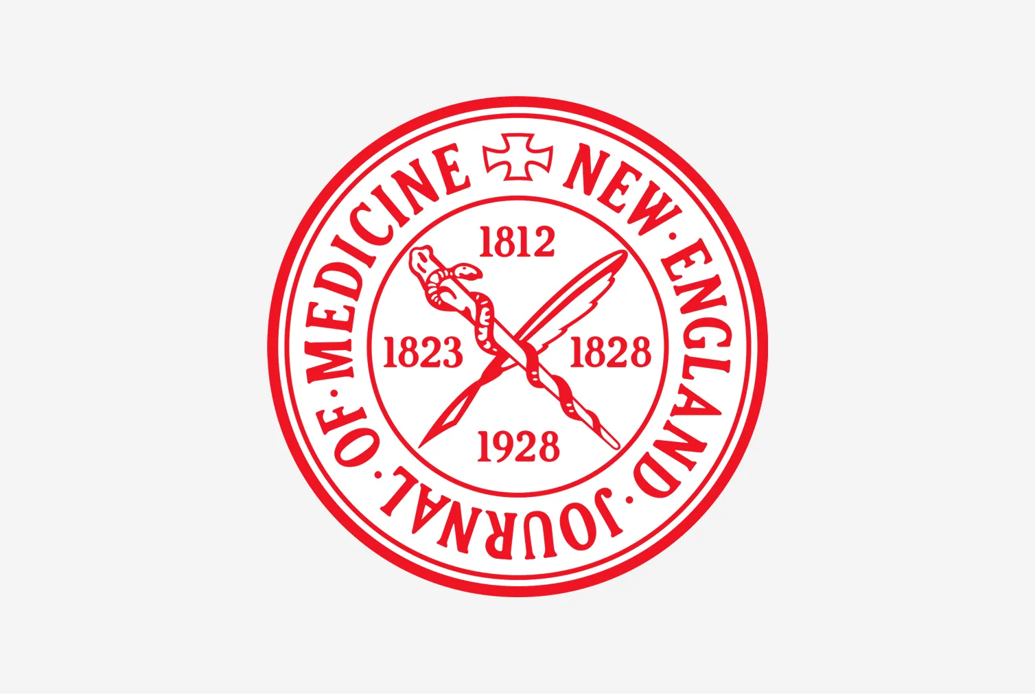 Red, circular logo of the New England Journal of Medicine.